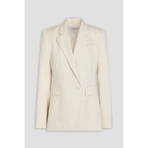 ANOTHER TOMORROW Double-Breasted Wool-Blend Twill Blazer - IT 36 Natural